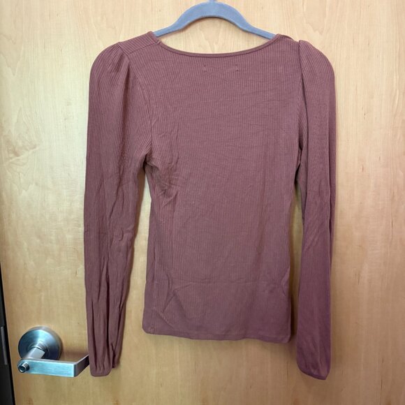 Abercrombie & Fitch Long Sleeve Top in Rust - Picture 3 of 3